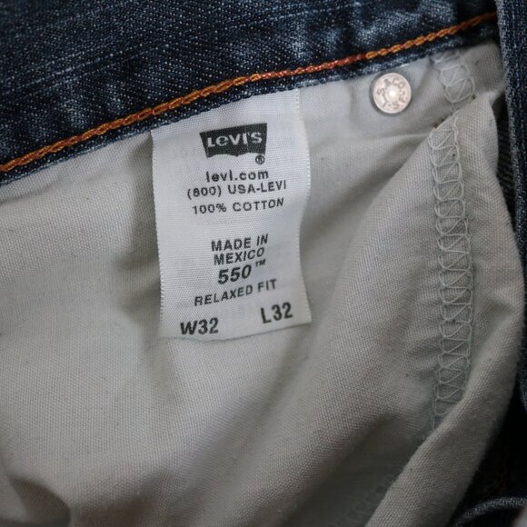 Mens Levi's 550 Relaxed Fit Medium Wash Denim Jeans Size W32 x L32 - Picture 7 of 12